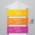 3 steps of arrow infografics template. for your presentation.