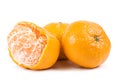 3 Tangerines isolated Royalty Free Stock Photo