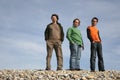 3 young men posing Royalty Free Stock Photo