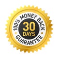 30 days ÃÂ¼oney back guarantee label