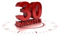 30 minutes Royalty Free Stock Photo