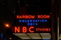 30 Rock NBC Studios Neon Sign Royalty Free Stock Photo