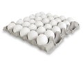 30 White Eggs Royalty Free Stock Photo