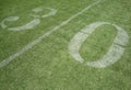 30 yard line Royalty Free Stock Photo