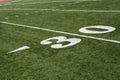 30 Yard Line On American Football Field