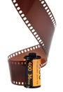 35mm classic negative film roll isolated Royalty Free Stock Photo
