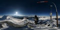 360 degree alpine spherical panorama