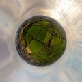 360 degrees spherical little planet fields of view. Royalty Free Stock Photo