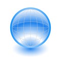 3d abstract blue globe Royalty Free Stock Photo