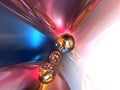 3D Abstract Blue Pink Shiny Colorful Glossy Render