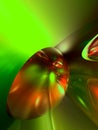 3D Abstract Green Red Shiny Colorful Glossy Render Royalty Free Stock Photo