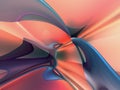 3D Abstract Peach Blue Wallpaper Background