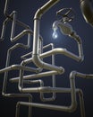 3D abstract pipes Royalty Free Stock Photo