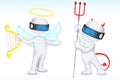 3d Angel and Devil Royalty Free Stock Photo