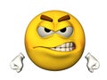 3D angry emoticon