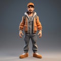 3d Animated Male Game Character In Sport Jacket And Cap