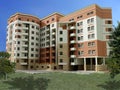 3d apartment building Royalty Free Stock Photo
