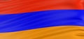 3D Armenian flag Royalty Free Stock Photo