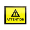 3D Attention sign Royalty Free Stock Photo