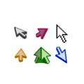 3D and basic cursor arrow Royalty Free Stock Photo