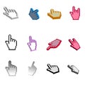 3D and basic pointer cursor Royalty Free Stock Photo