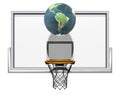 3d basketball isolated on a white