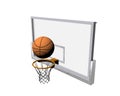 3d basketball isolated on a white