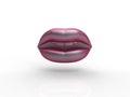 3D Beautiful Woman Lips - Rendering Royalty Free Stock Photo