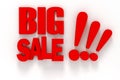 3d BIG SALE text Royalty Free Stock Photo