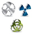 3d bio hazard buttons Royalty Free Stock Photo