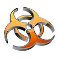 3d biohazard icon