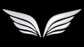 3d bird wing symbol