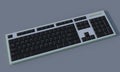 3D Black keyboard Royalty Free Stock Photo