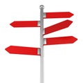 3d blank arrow sign