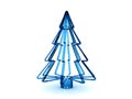 3D blue glass Christmas tree