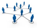 3d blue network team Royalty Free Stock Photo