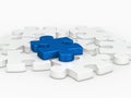 3d blue puzzle piece Royalty Free Stock Photo