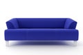 3d blue sofa isolated