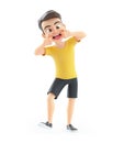 3d boy making a funny face Royalty Free Stock Photo