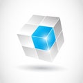 3D Business Cube Royalty Free Stock Photo