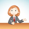 3d Business Lady in Vector