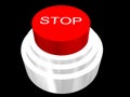 3d buton for stop Royalty Free Stock Photo