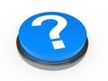 3d button blue question mark Royalty Free Stock Photo
