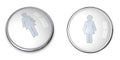 3D Button Female Pictogram Royalty Free Stock Photo