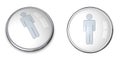 3D Button Male Pictogram Royalty Free Stock Photo