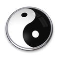 3D Button Yin and Yang
