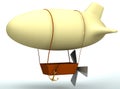 3d cartoon dirigible balloon