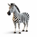 3d Cartoon Zebra Illustration In National Geographic Style