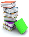 3d charicature render of a stack of books Royalty Free Stock Photo