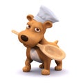 3d Chef dog with spoon